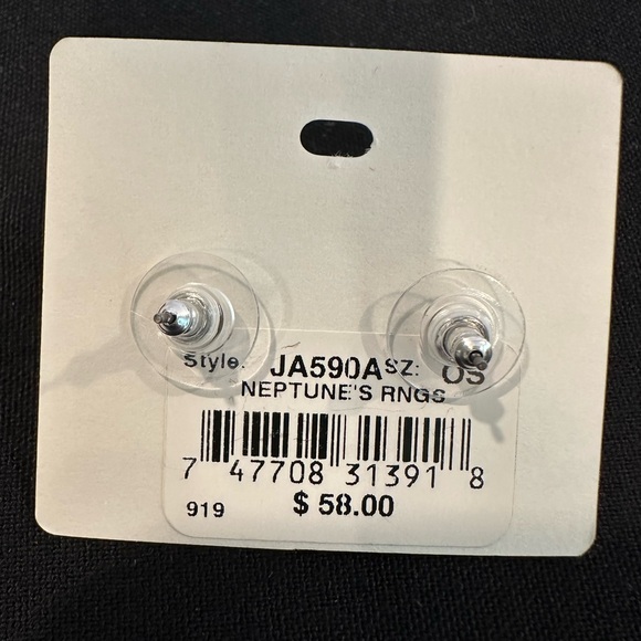 Brighton NWT Neptune’s Rings Earrings with Purple Stone and Crystals - Picture 3 of 7